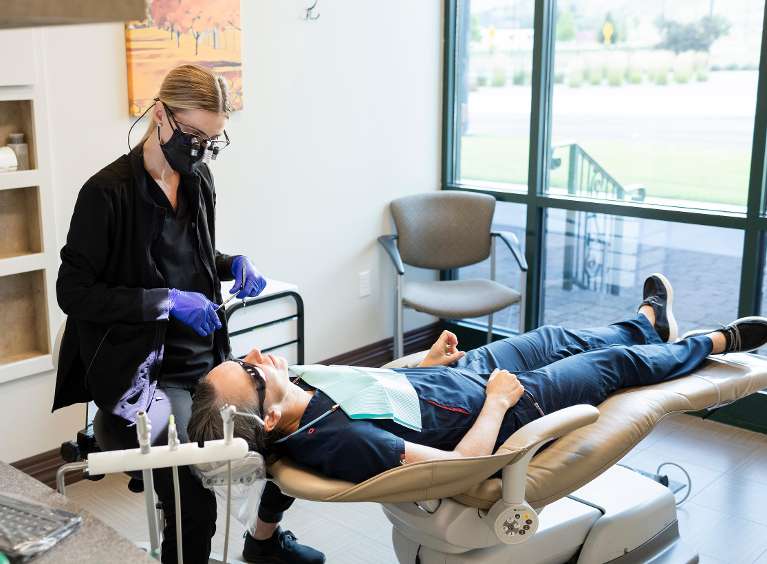 intraoral camera in use at Boise dental office